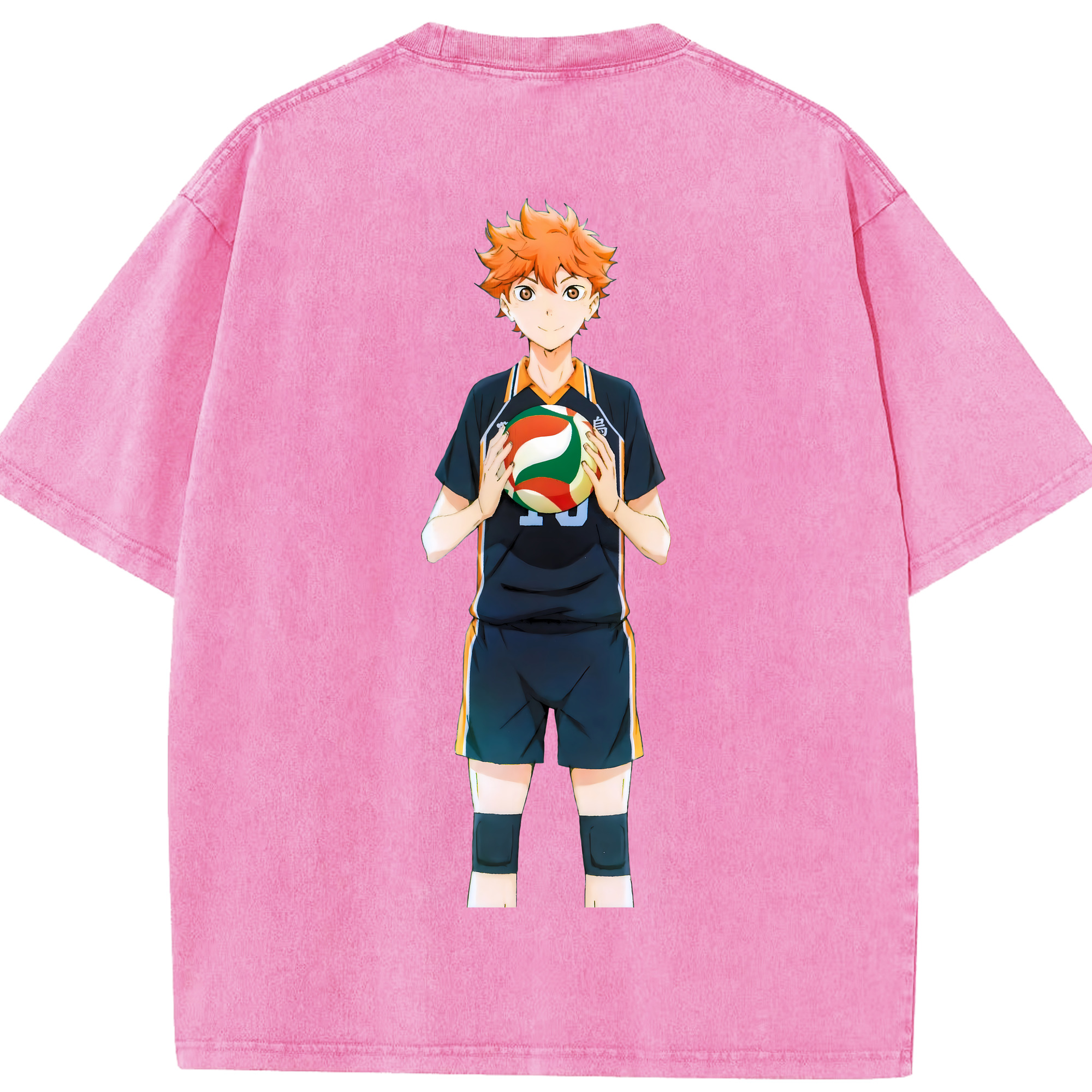（画像用） ハイキュー!! Haikyu!! 綿100% ヴィンテージ風 半袖Tシャツ（背面プリント）